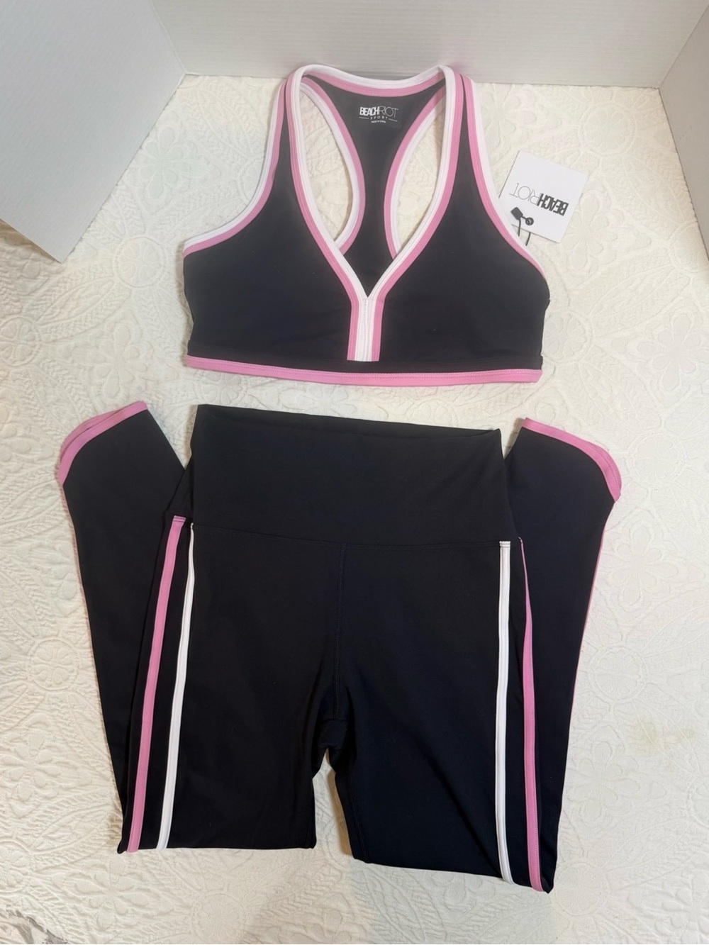 Girl’s Activewear Sz L Beachriot Sport 2 Pc Set, Piper Sports Top, Leggings